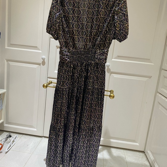 Ba&Sh midi dress gold and purple - Picture 7 of 7
